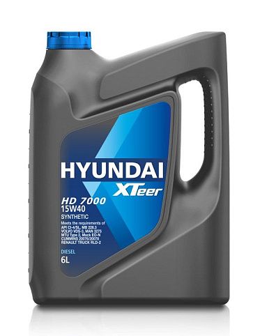 Моторное масло для коммерческого транспорта HYUNDAI XTeer HD 7000 15W-40 CI-4 (6л)