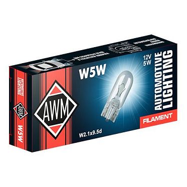 Лампа накаливания AWM W5W 12V 5W (W2.1x9,5d)