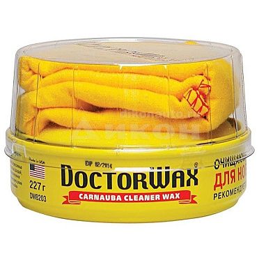 DoctorWax Пастообразный очищающий полироль-защита с воском "Карнауба" для старых покрытий (227гр)