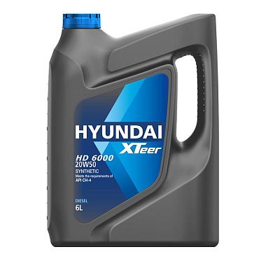 Моторное масло для коммерческого транспорта HYUNDAI XTeer HD 6000 20W-50 CH-4 (5л)