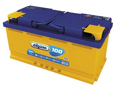 Аккумуляторная батарея 6СТ-100VL АКОМ лев.