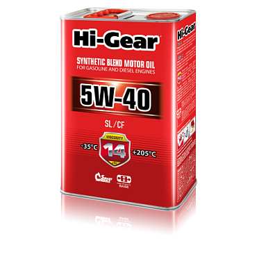 Hi-Gear Масло моторное полусинтетическое 5W-40 SL/CF (4л)