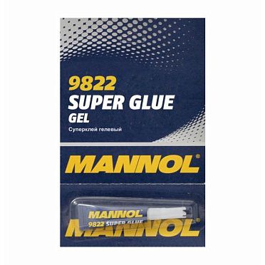MANNOL 9822 Гелевый суперклей / GEL Super Glue (блистер - 12шт. по 3гр.)
