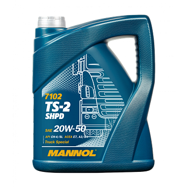 Моторное масло для коммерческого транспорта MANNOL 7102 TS-2 SHPD 20W-50 (5л.)