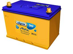 Аккумуляторная батарея 6СТ-90VL АКОМ ASIA Euro прав.