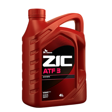 Масло для автоматических трансмиссий и ГУР ZIC ATF 3 (4л)