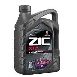 Моторное масло для легковых автомобилей ZIC X7 LS 10W-40 (6л)