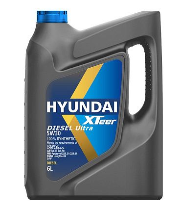 Моторное масло для легковых автомобилей HYUNDAI XTeer Diesel Ultra 5W-30 (6л)
