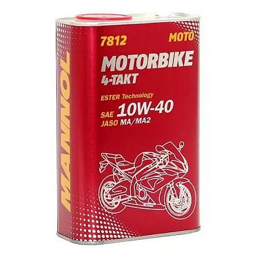 Масло для мотоциклов MANNOL 7812 4-Takt Motorbike 10W-40 (1л.) metal