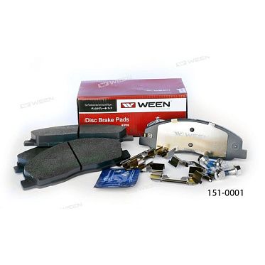 WEEN 151-0001 Тормозные колодки дисковые передние (комплект 4 шт.)
