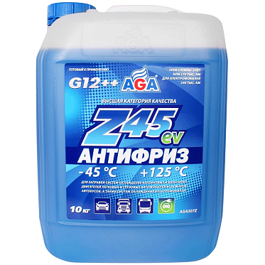 AGA Антифриз, готовый к применению, синий G-12++, -45С (10кг)