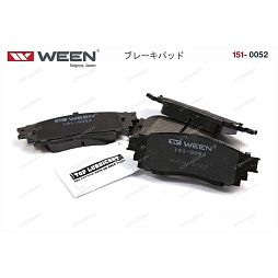 WEEN 151-0052 Тормозные колодки дисковые задние (комплект 4 шт.)