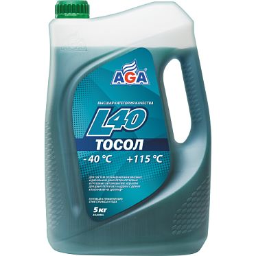 Тосол AGA-L40, готовый к применению, сине-зеленый (5л)