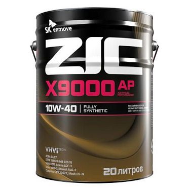 Моторное масло для коммерческого транспорта ZIC X9000 AP 10W-40 (20л)