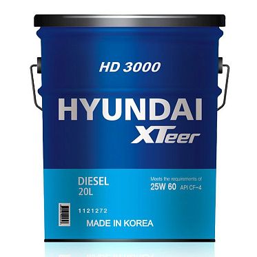 Моторное масло для коммерческого транспорта HYUNDAI XTeer HD 3000 25W-60 CF-4 (20л)
