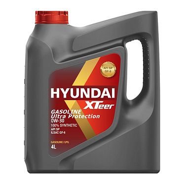 Моторное масло для легковых автомобилей HYUNDAI XTeer Gasoline Ultra Protection 0W-30 (4л)