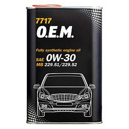 Моторное масло MANNOL 7717 O.E.M. for Mercedes Benz 0W-30 (1л.) metal