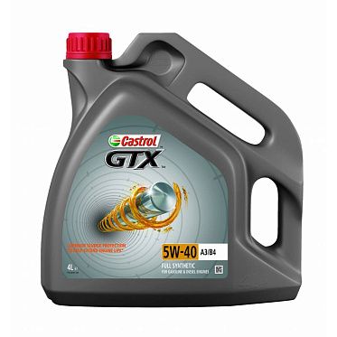 Моторные масла для легковых автомобилей CASTROL GTX 5W-40 A3/B4  (4л)