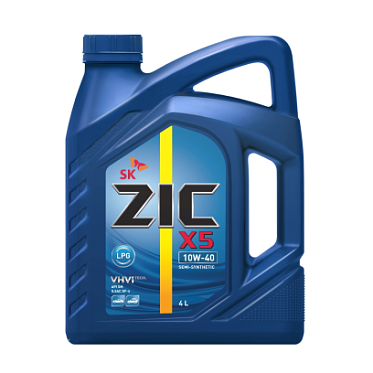Моторное масло для легковых автомобилей ZIC X5 LPG 10W-40 (4л)