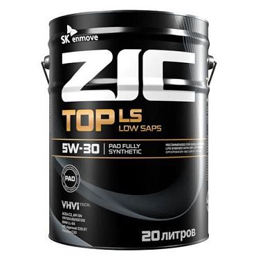 Моторное масло для легковых автомобилей ZIC TOP LS 5W-30 (20л)