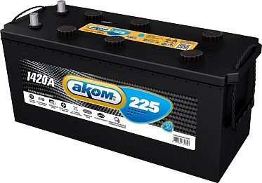 Аккумуляторная батарея 6СТ-225VL АКОМ Euro лев.