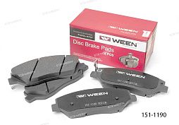 WEEN 151-1190 Тормозные колодки дисковые передние (комплект 4 шт.)