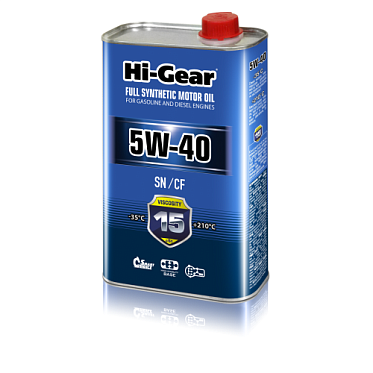 Hi-Gear Масло моторное синтетическое 5W-40 SN/CF (1л)