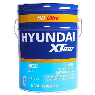 Моторное масло для коммерческого транспорта HYUNDAI XTeer HD Ultra 15W-40 CJ-4 (20л)