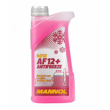 MANNOL Антифриз/Antifreeze AF12+ (-40*C) Longlife Красный (1л)