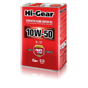 Hi-Gear Масло моторное полусинтетическое 10W-50 SL/CF (4л)