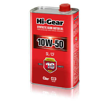 Hi-Gear Масло моторное полусинтетическое 10W-50 SL/CF (1л)