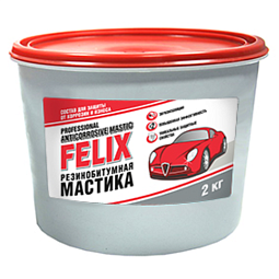 Мастика резино-битумная FELIX, в п/э ведре, 2кг.