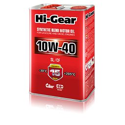 Hi-Gear Масло моторное полусинтетическое 10W-40 SL/CF (4л)