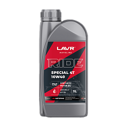 LAVR MOTOLINE Моторное масло RIDE SPECIAL 4Т 10W-40 SN (1л)