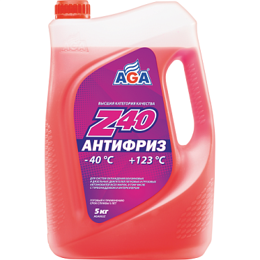 AGA Антифриз, готовый к применению, красный, -40С (5кг)