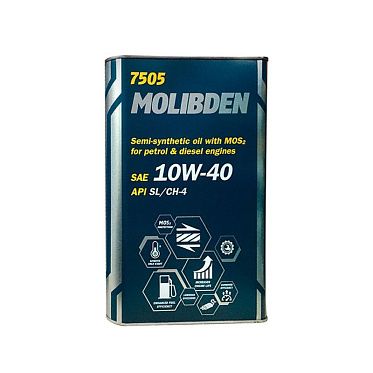Моторное масло MANNOL MOLIBDEN 10W-40 (4л.) Metal