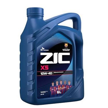 Моторное масло для легковых автомобилей ZIC X5 10W-40 (6л)