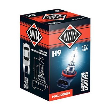 Лампа галогенная AWM H9 12V 65W (PGJ19-5)