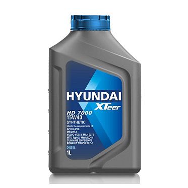 Моторное масло для коммерческого транспорта HYUNDAI XTeer HD 7000 15W-40 CI-4 (1л)