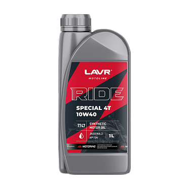 LAVR MOTOLINE Моторное масло RIDE SPECIAL 4Т 10W-40 SN (1л)
