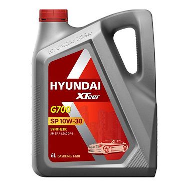Моторное масло для легковых автомобилей HYUNDAI XTeer Gasoline G700 10W-30 SP (6л)