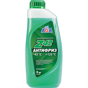 AGA Антифриз, готовый к применению, зеленый, -42С (1кг)