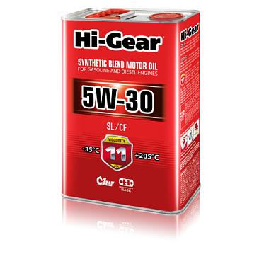 Hi-Gear Масло моторное полусинтетическое 5W-30 SL/CF (4л)