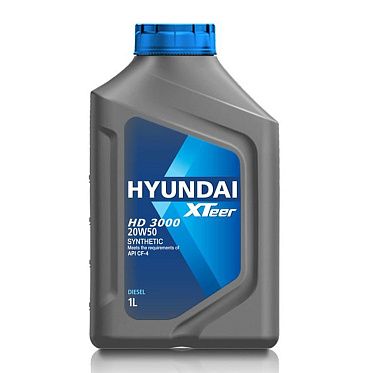 Моторное масло для коммерческого транспорта HYUNDAI XTeer HD 3000 20W-50 CF-4 (1л)