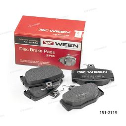 WEEN 151-2119 Тормозные колодки дисковые задние (комплект 4 шт.)