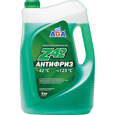 AGA Антифриз, готовый к применению, зеленый, -42С (5кг)
