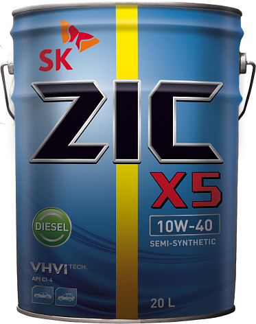 Моторное масло для легковых автомобилей ZIC X5 Diesel 10W-40 (20л)