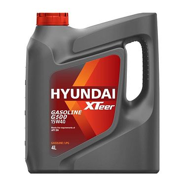 Моторное масло для легковых автомобилей HYUNDAI XTeer Gasoline G500 15W-40 SL (5л)